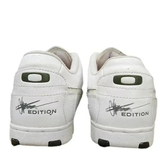 Vintage Oakley White X Chip Foose Design Three Palms Leather Sneakers, Men's 12 - Picture 5 of 9